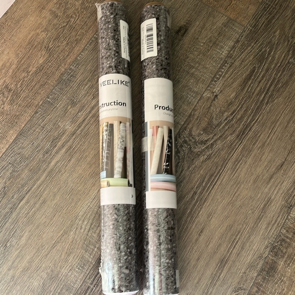 VEELIKE Gray Granite Marble Contact Paper Roll~ Set of 2 🪴🆕🪴$60 value